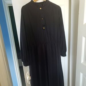 VINTAGE PLUS midi dress with snap placket